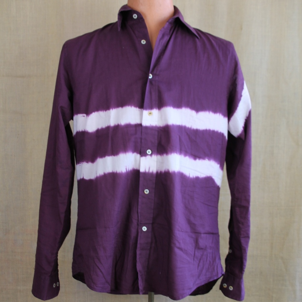 Tie Dye Striped SISLEY Fine Cotton Shirt